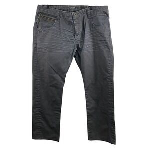 7 Diamonds Explorer Jeans Mens 38 Gray Straight Leg Button Fly Zip Pocket Pants